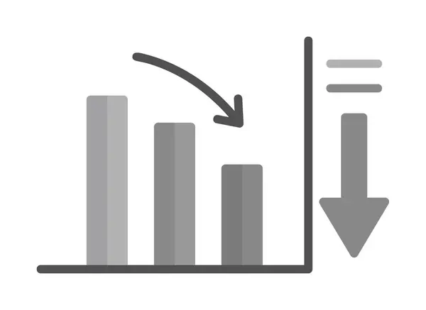 Simple Diminuer Icône Graphique Illustration Vectorielle