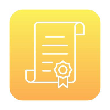 Sertifika vektör simgesi modern basit illüstrasyon                                 