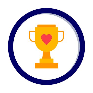 Kupalı kupa. Web simgesi basit illüstrasyon