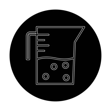 Beaker modern simgesinin vektör illüstrasyonu                          