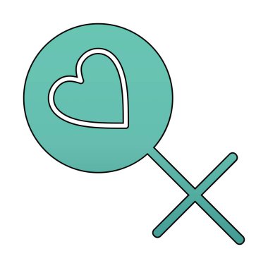 Kadın Sembol ikonu vektör illüstrasyonu