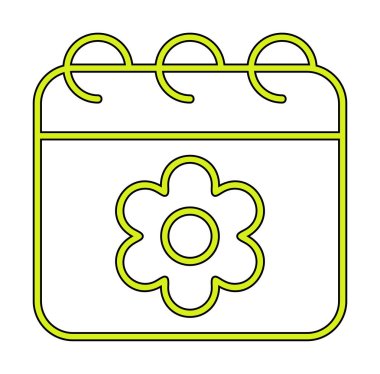 Sakura tarih simgesi, vektör çizimi 