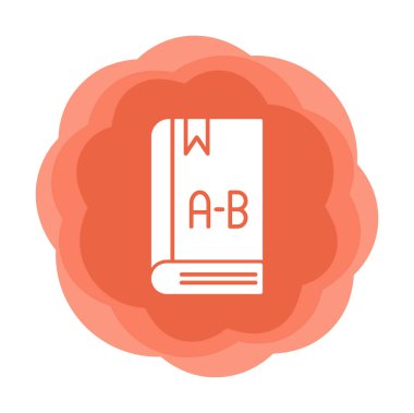 İngilizce kitap ikonu vektör illüstrasyonu 