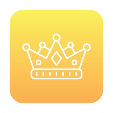 Taç. Web simgesi basit illüstrasyon