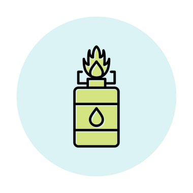 Kamp Gaz ikonu vektör illüstrasyon tasarımı