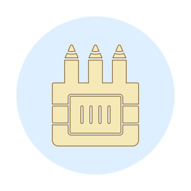 Renkli Kalem simgesi vektör illüstrasyonu