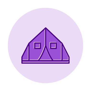 çadır simgesi, vektör çizimi  