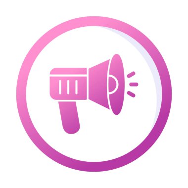 megafon ikonu. Hoparlör vektör illüstrasyonu. düz dizayn