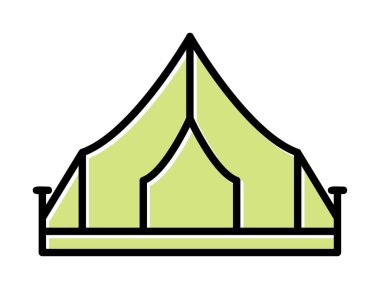 kamp çadırı ikonu vektör illüstrasyonu