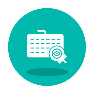 Tuş kaydedici ağ simgesi, vektör illüstrasyonu 