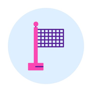 Basit bitiş bayrağı simgesi, vektör illüstrasyonu 