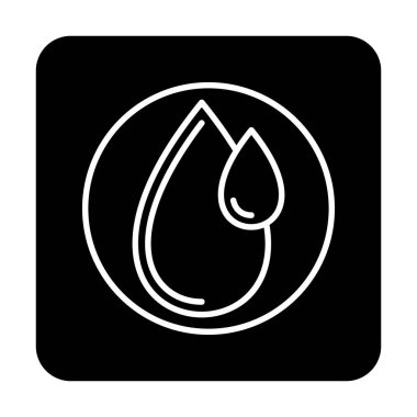 su damlası ağ simgesi, vektör illüstrasyonu 