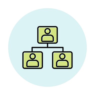 Basit ağ simgesi, vektör illüstrasyonu