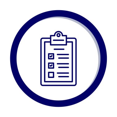 kontrol listesi simgesi, vektör illüstrasyonu 