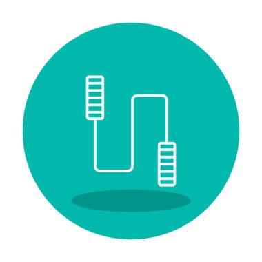 İp sporu ikonunu atlıyorum. Vektör illüstrasyonu 