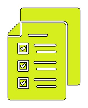 Sınav simgesi vektör illüstrasyonu 