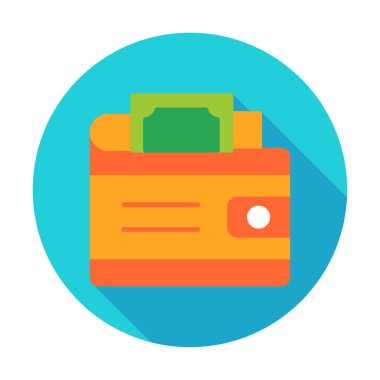 Basit cüzdan. simge vektör illüstrasyon tasarımı