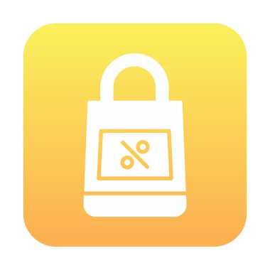 Alışveriş poşeti simgesi, vektör illüstrasyonu basit tasarım