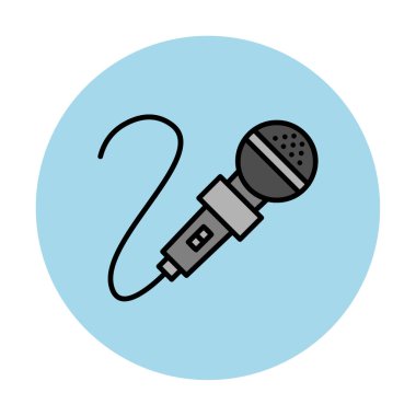 mikrofon web simge vektör çizim           