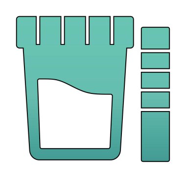 İdrar Test Ağı simgesi, vektör illüstrasyonu