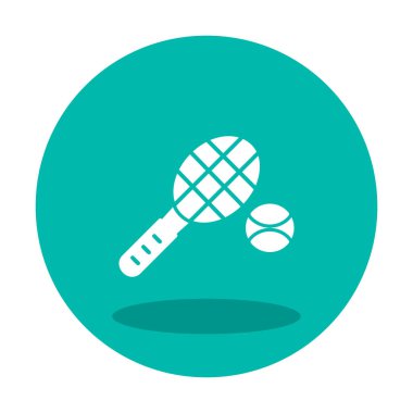 Tenis topu ve raket hattı biçim vektör tasarımı                  