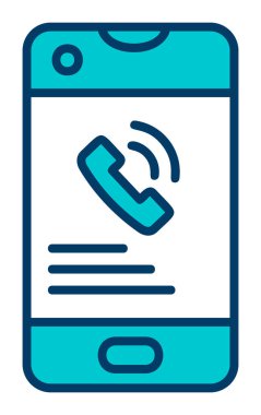Basit bir telefon görüşmesi. simge vektör illüstrasyon tasarımı