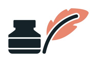 Quill ve Ink vektör simgesi