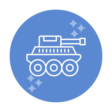 düz basit askeri tank vektör ikonu tasarımı
