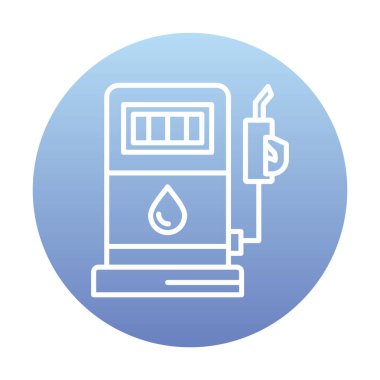 Düz Yakıt ikonu vektör çizimi