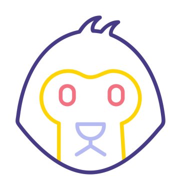  maymun arka planda izole. vektör