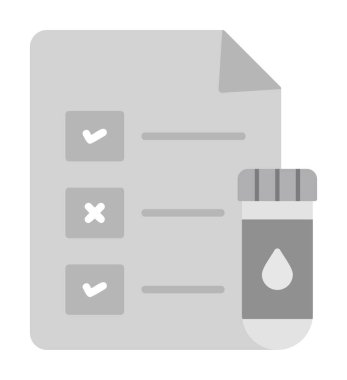 Tıbbi Test Raporu ikon vektör illüstrasyonu 