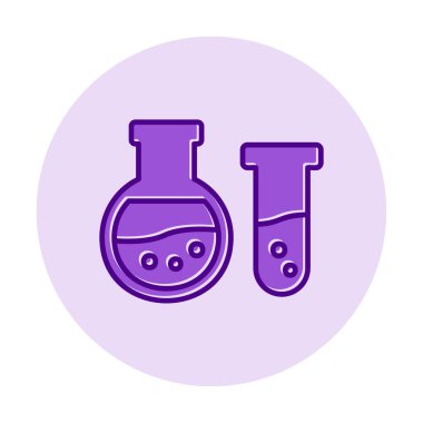 Matara ikonu. Laboratuvar ekipmanları. vektör illüstrasyonu.                     