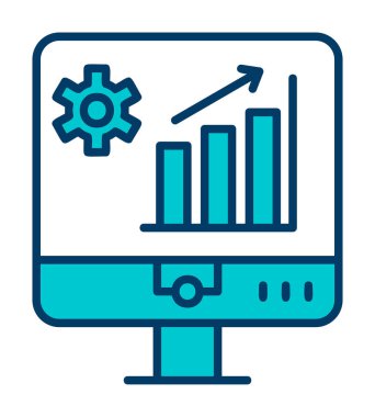Pazar analiz simgesi vektör illüstrasyonu