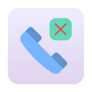 Arama telefonu Reddedilmiş simge vektör illüstrasyon tasarımı