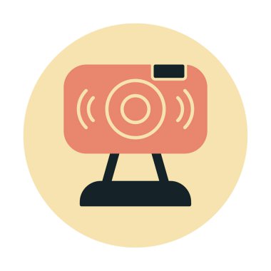 Web kamerası. Web simgesi basit illüstrasyon                   