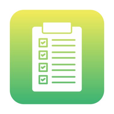 Kontrol Listesi web simgesi, vektör illüstrasyonu 