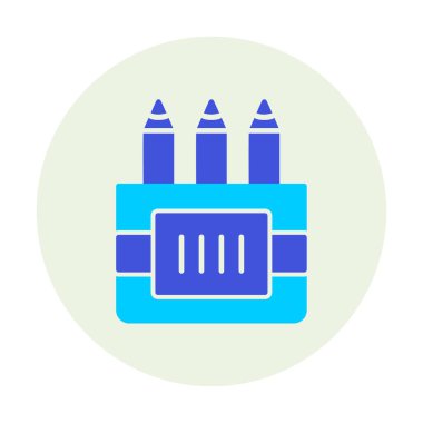 Renkli Kalem simgesi vektör illüstrasyonu