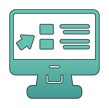 Basit Online Course Üniversitesi simgesi, vektör illüstrasyonu