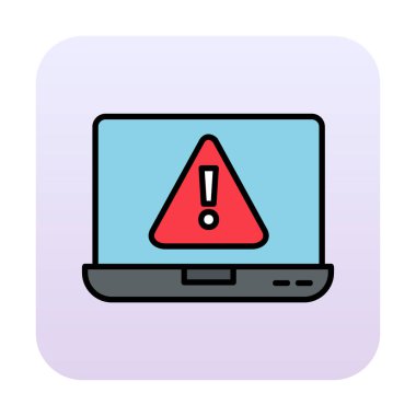 Hata vektör çizimi, Konsept ve grafik tasarım için Adware vektör çizgisi simgesi. 