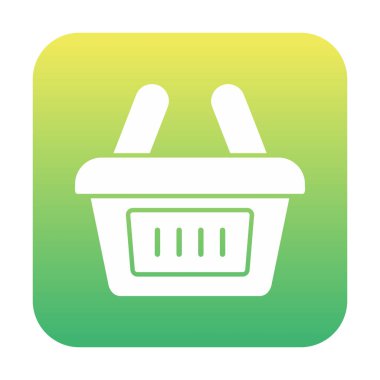 Alışveriş sepeti ikonu vektör illüstrasyonu 