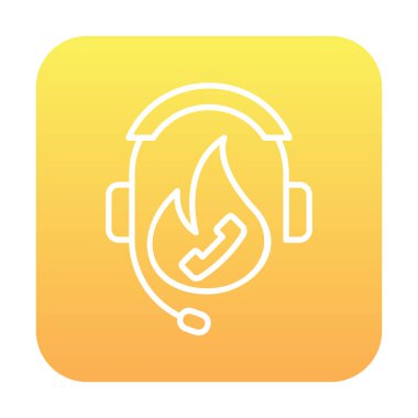 Basit Yardım Hattı simgesi, vektör illüstrasyonu