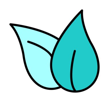 ekoloji sembolü, yaprak simgesi, vektör illüstrasyon grafiği