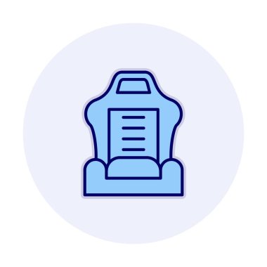 araba koltuğu simgesi, vektör illüstrasyonu 