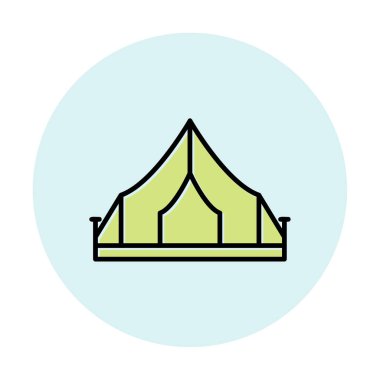 kamp çadırı ikonu vektör illüstrasyonu