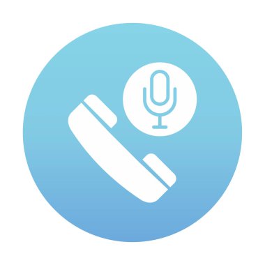 Basit Arama Kaydı simgesi, vektör illüstrasyonu