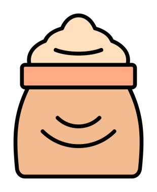 Şeker düzlüğü simgesi, vektör illüstrasyonu  