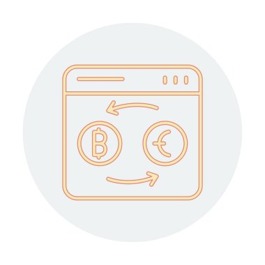 döviz kuru web sitesi vektör simgesi