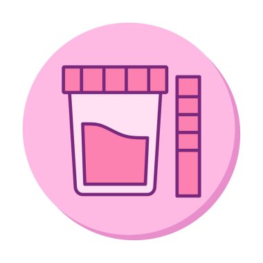 İdrar Test Ağı simgesi, vektör illüstrasyonu