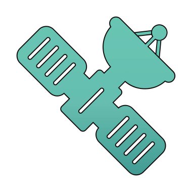 Uydu vektör çizimi, simge ögesi biçimi                     