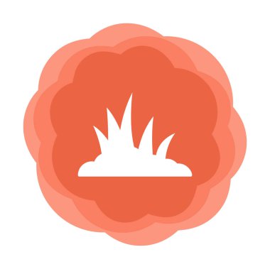 Çim simgesi, vektör illüstrasyonu 